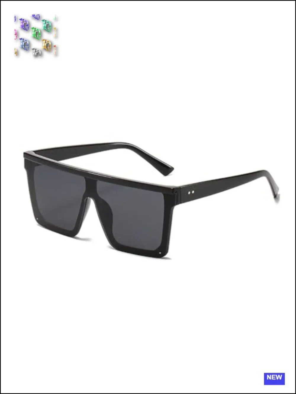Oversized Square Sunglasses for Women Men Trendy Flat Top UV Protection